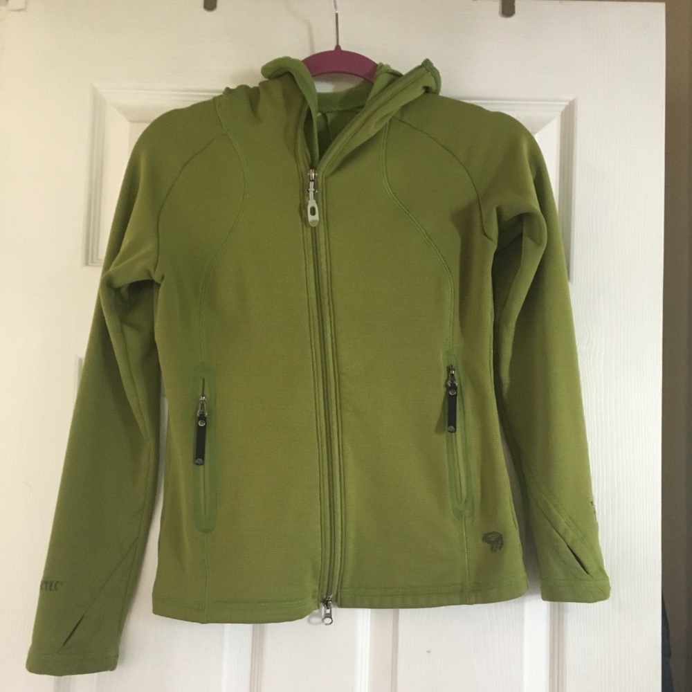 Mountain Hardwear, Lime Green fleece XS